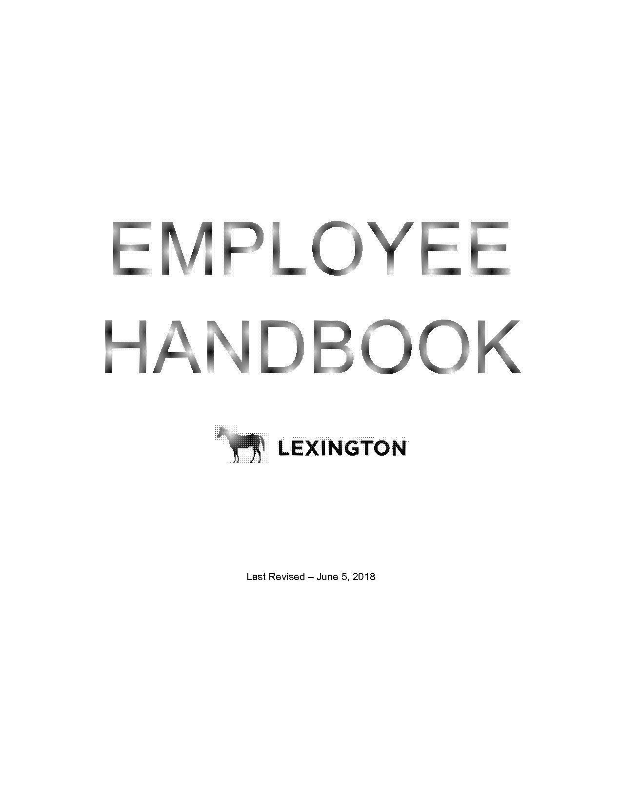 lexington one employee handbook