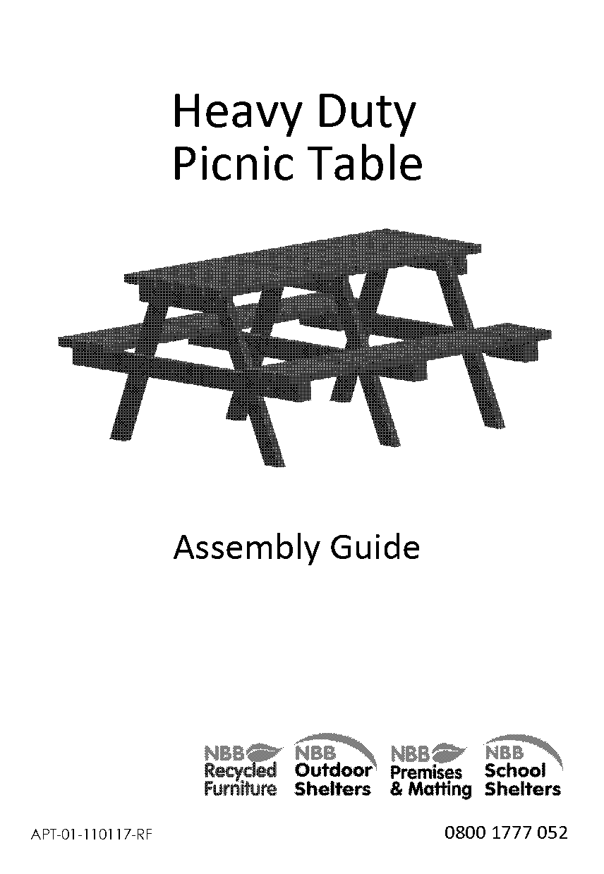 picnic table assembly instructions