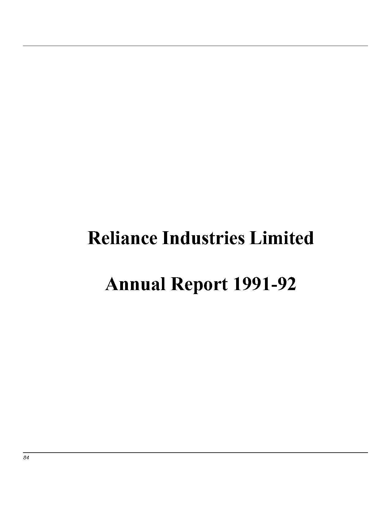 reliance industries limited financial report