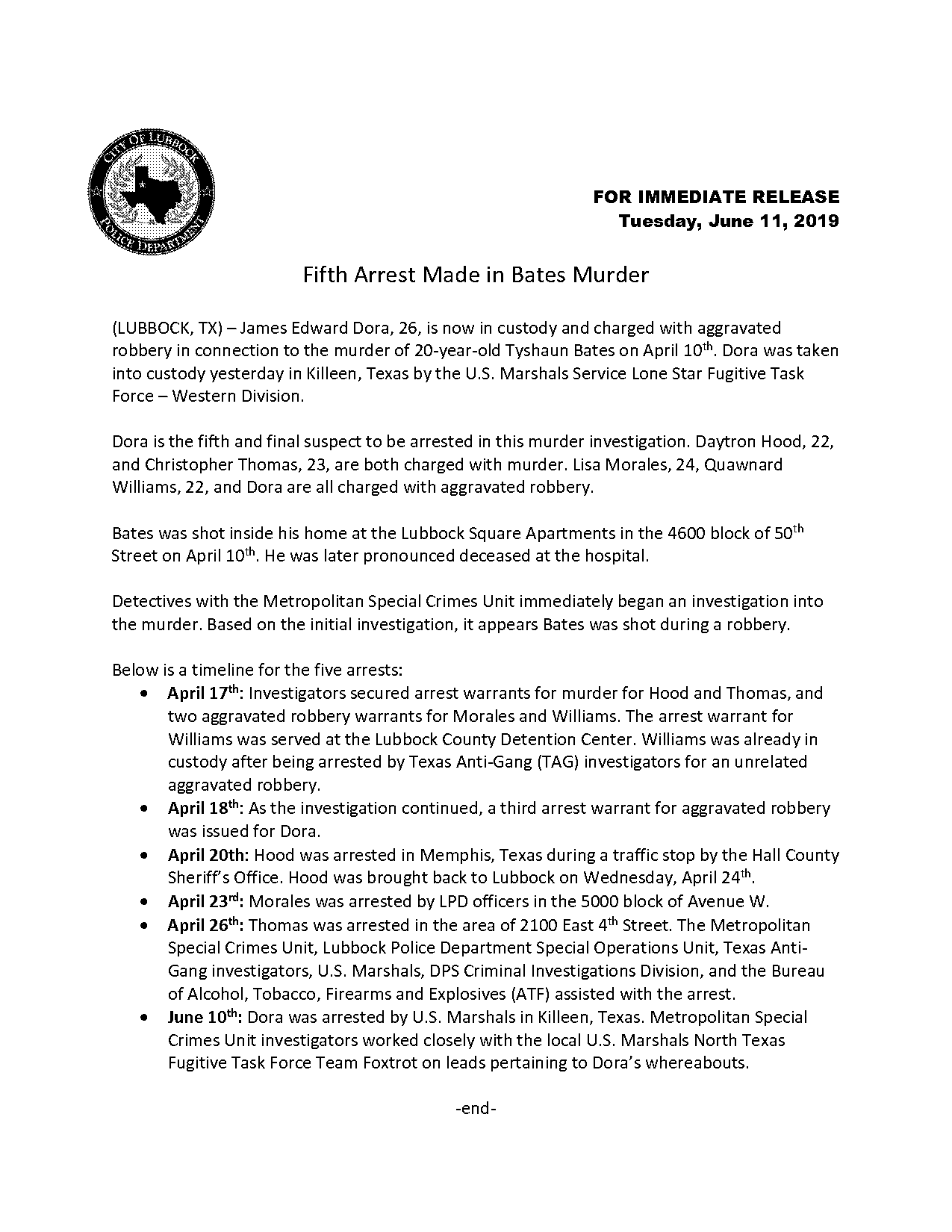 lubbock tx arrest warrants