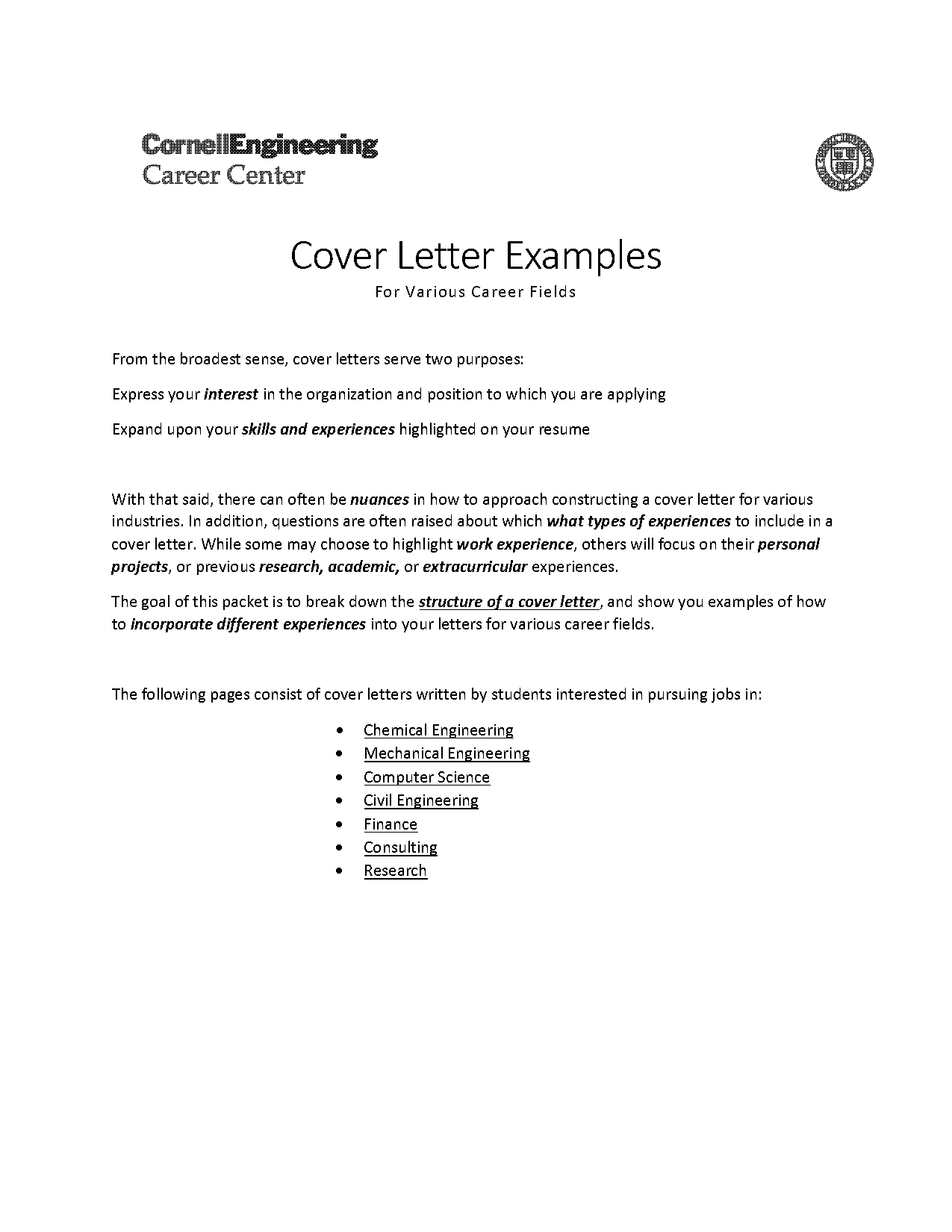 job pitch letter sample