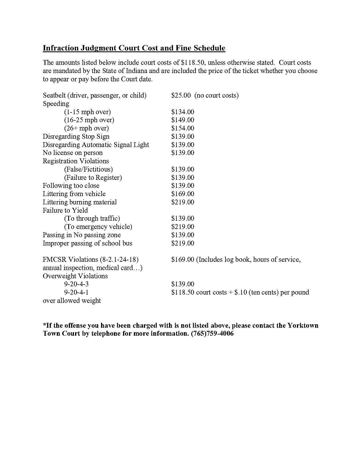 indiana speeding ticket process