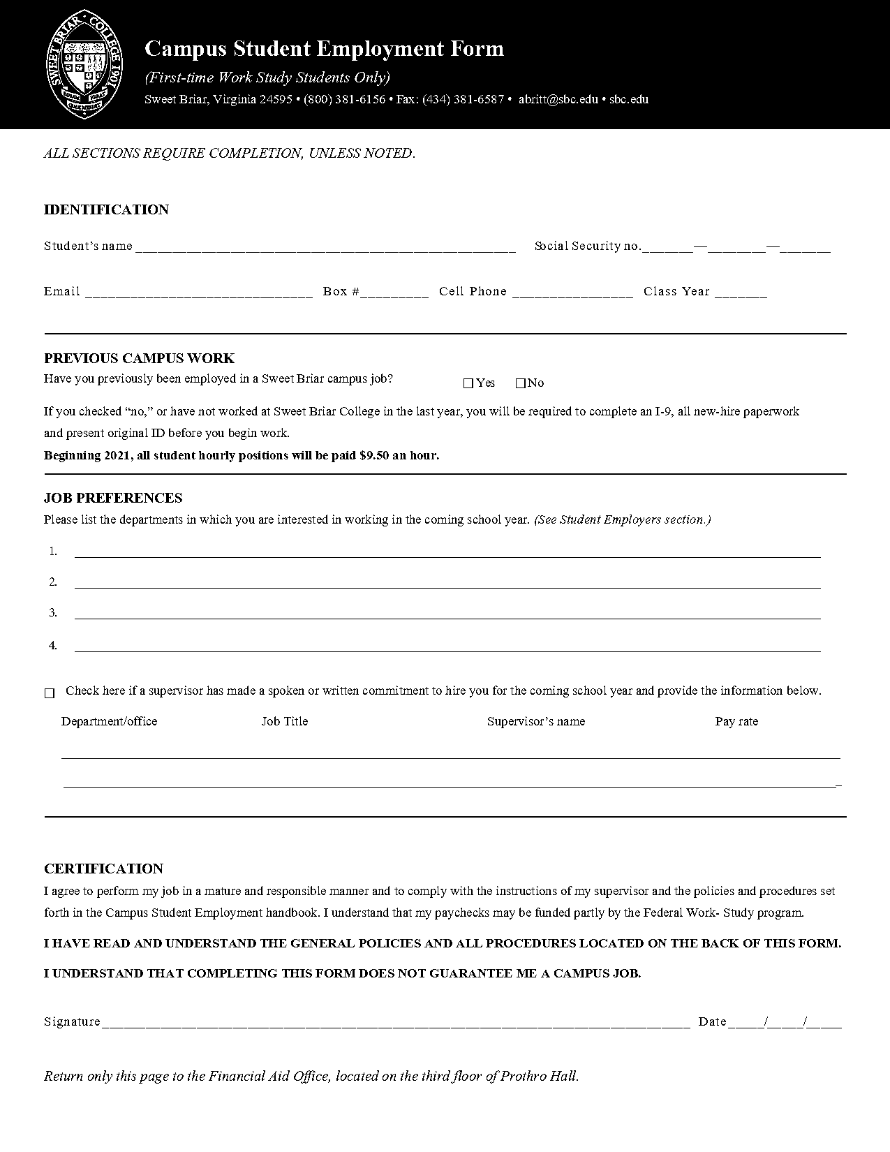 applying for on campus job resume