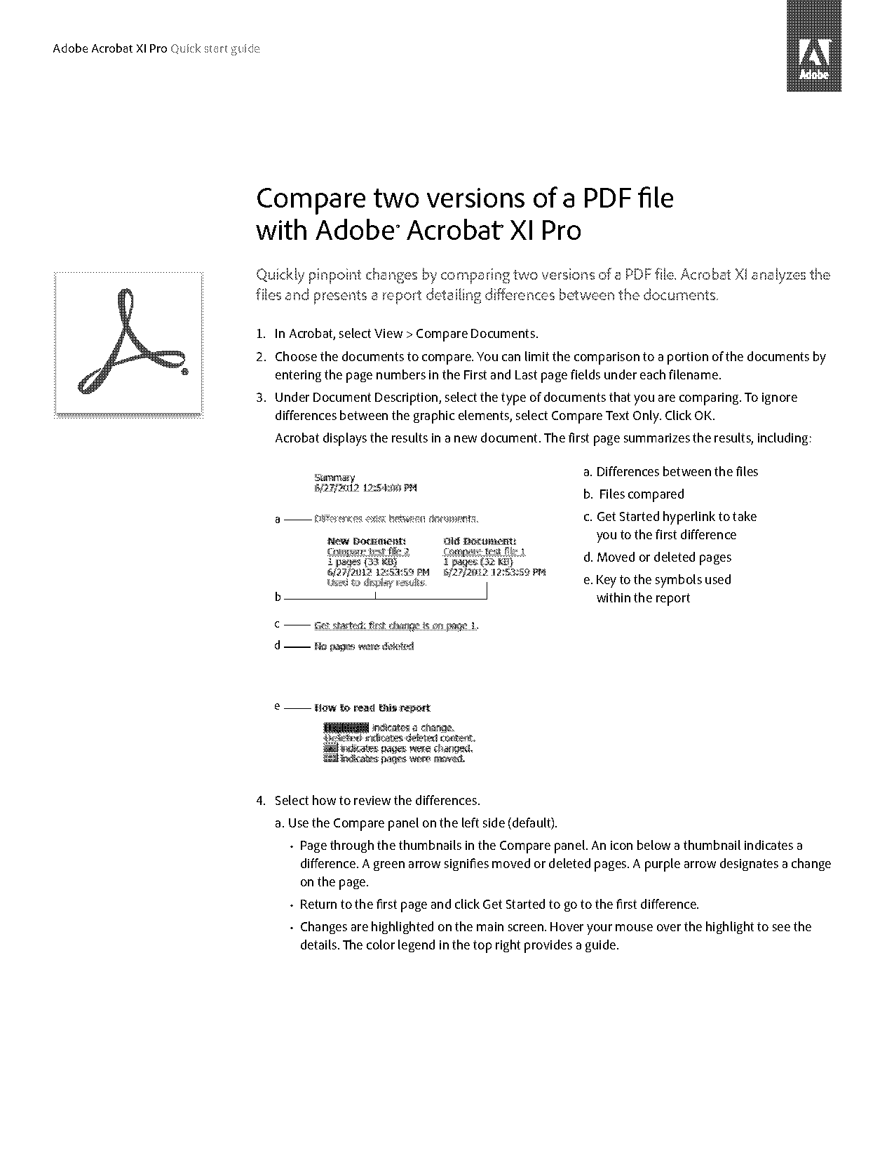 adobe pdf compare files