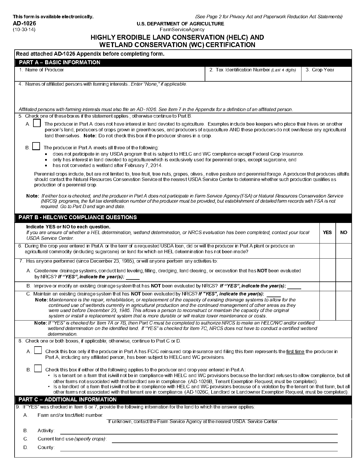 asld environmental disclosure questionnaire