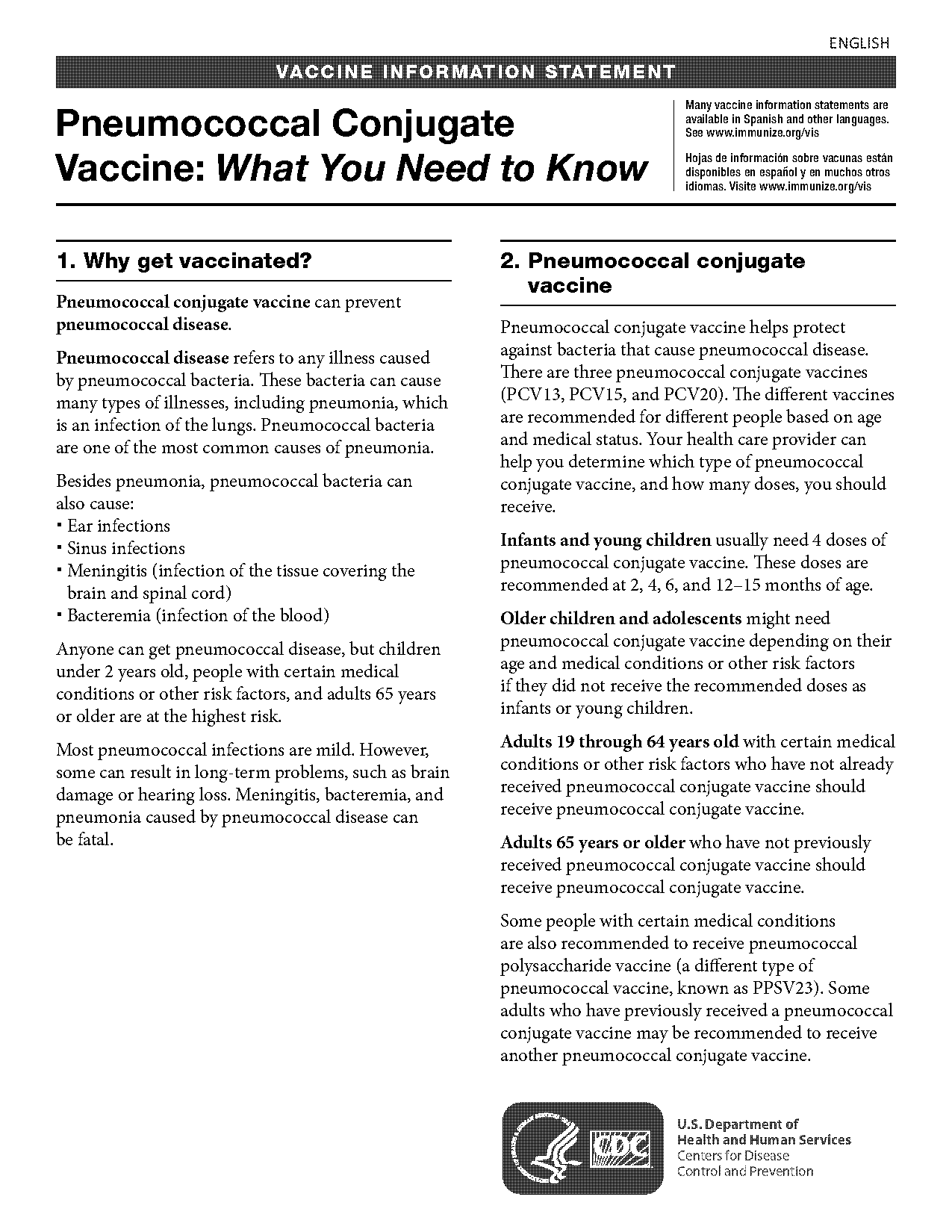 how many pneumonia vaccines are required