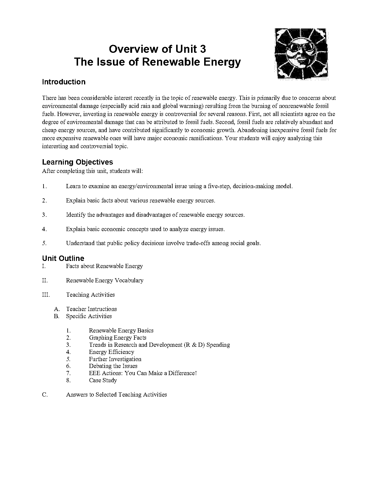 forms and sources of energy worksheet answer key