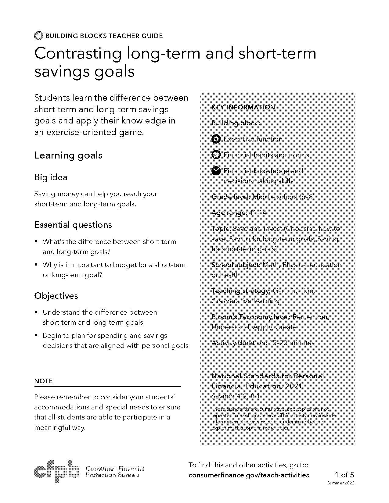 long term and short term goals for college students