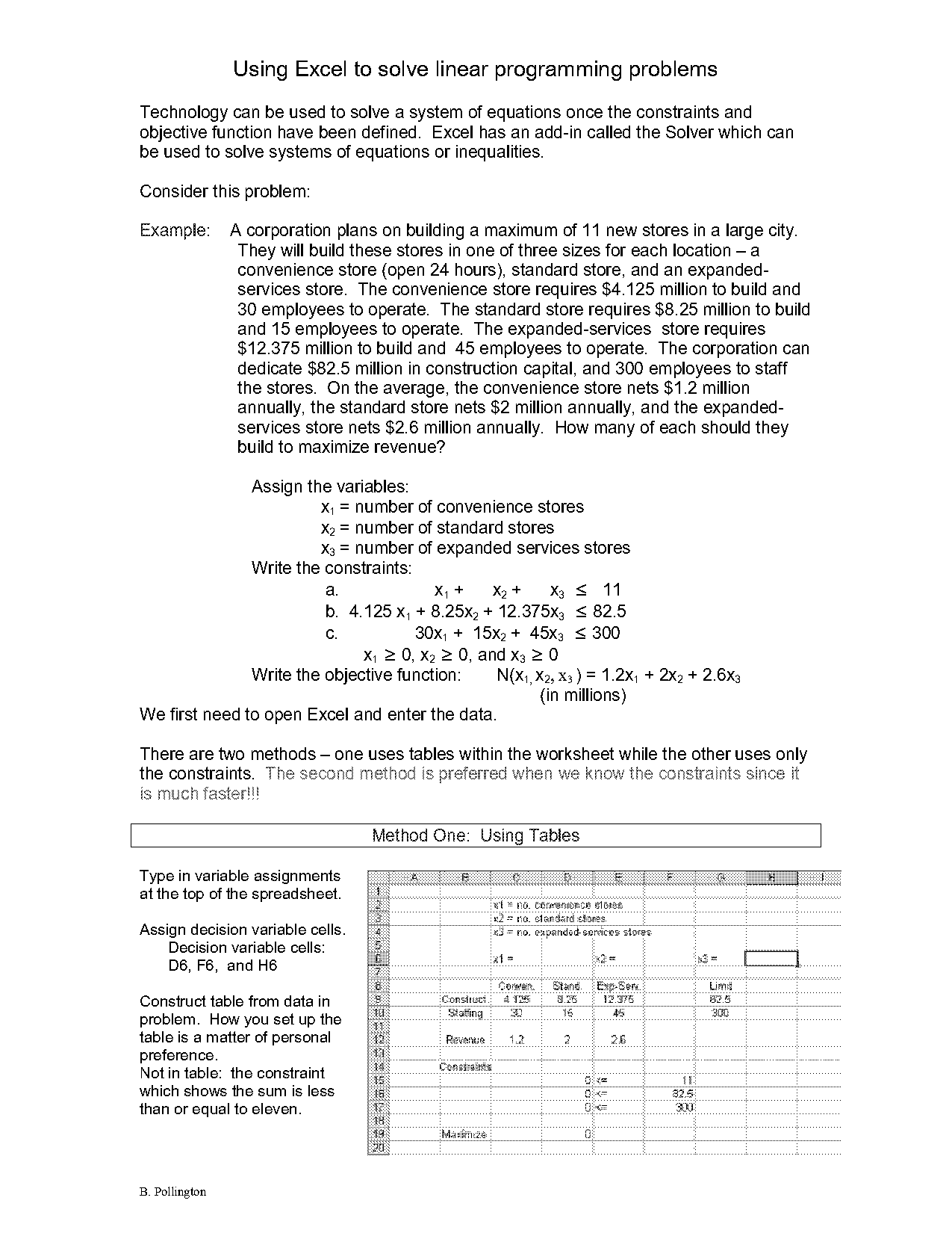 nteger constraint cell reference must include only variable cells