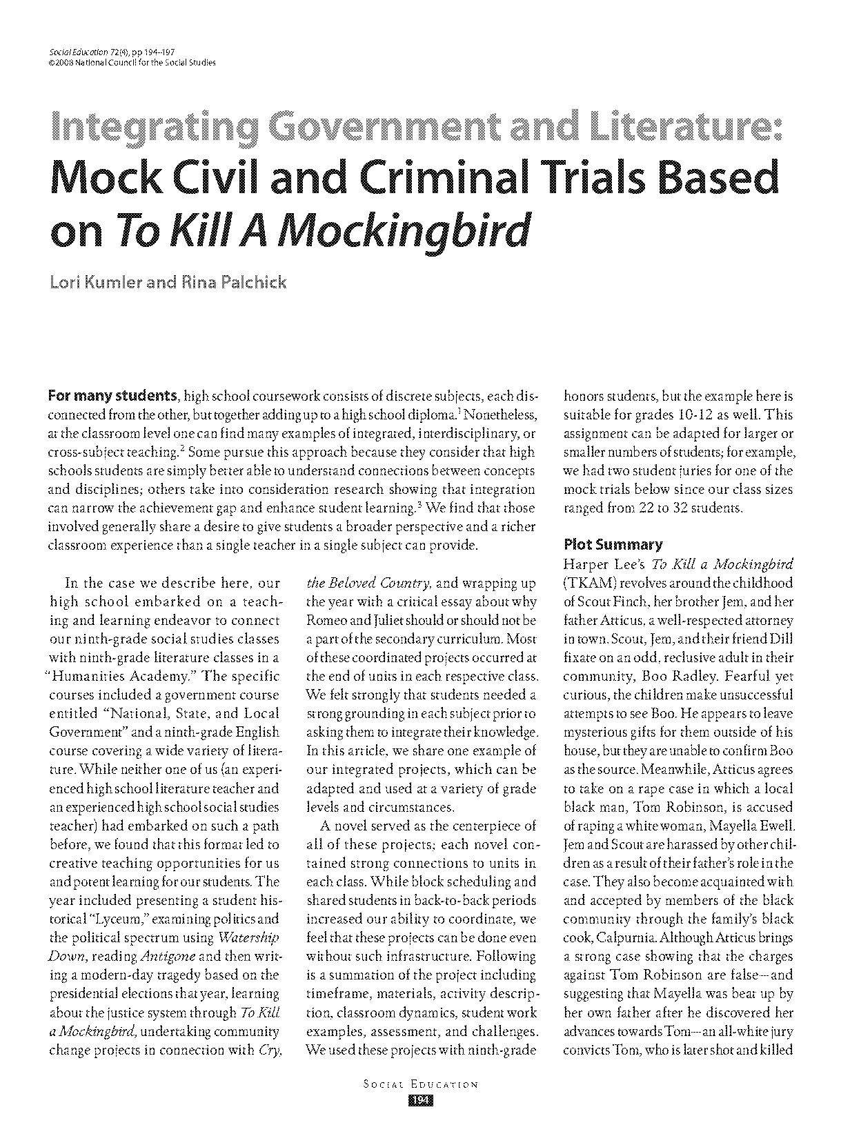 to kill a mockingbird court verdict