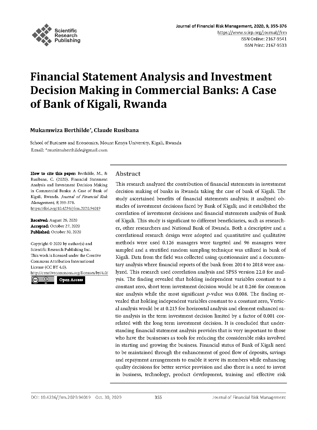 financial statement analysis banking sector