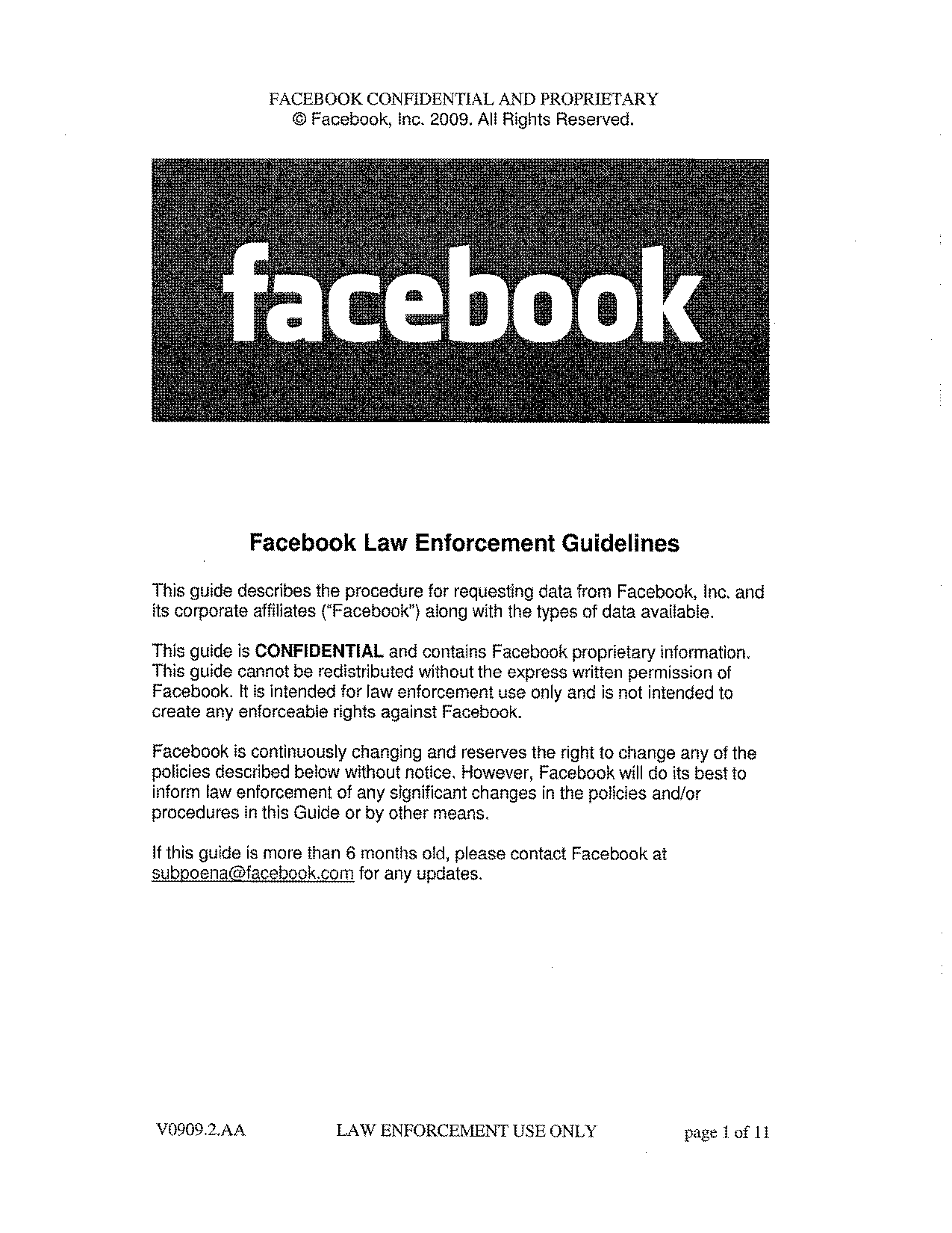 facebook notice of death