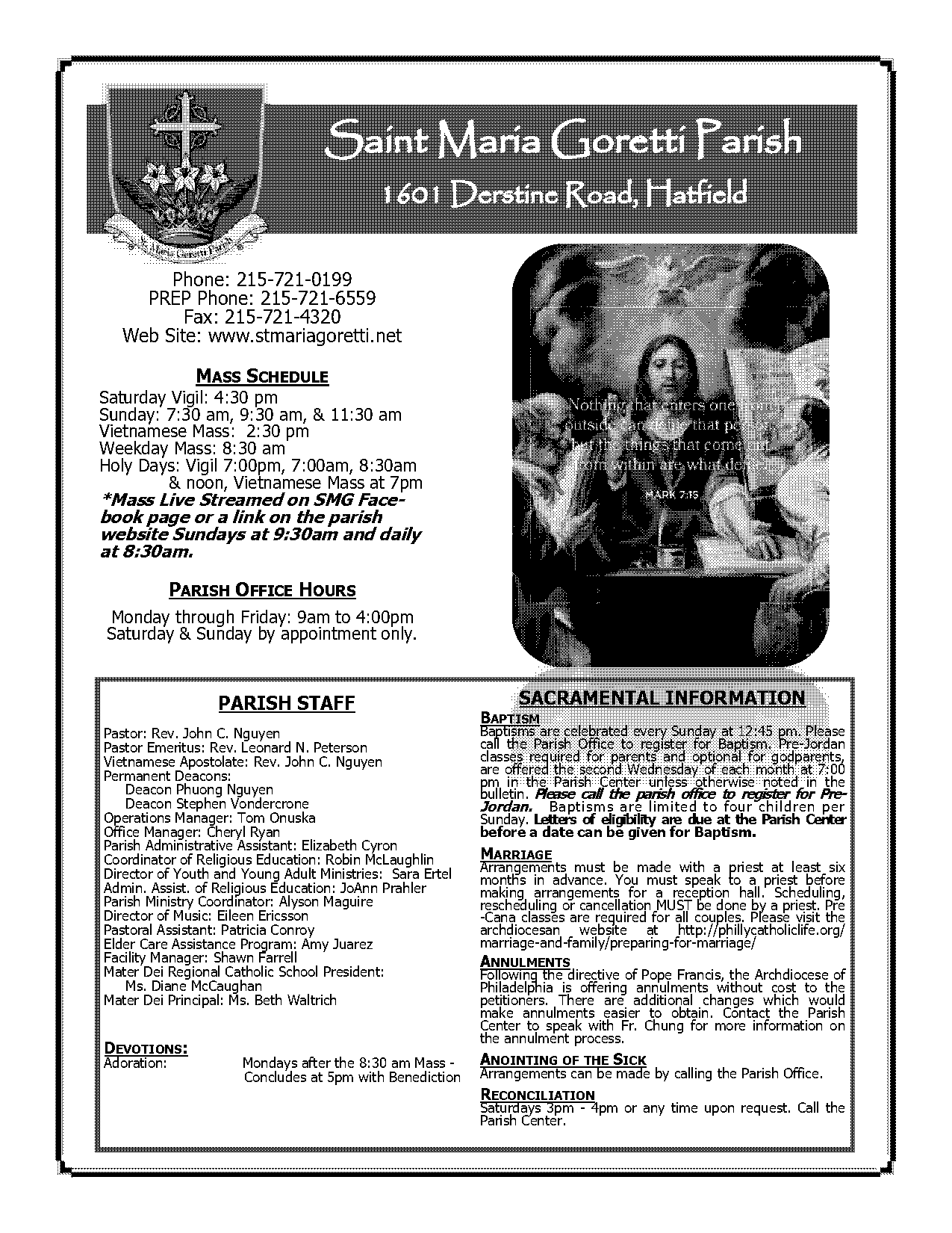 gateway chapel mass schedule