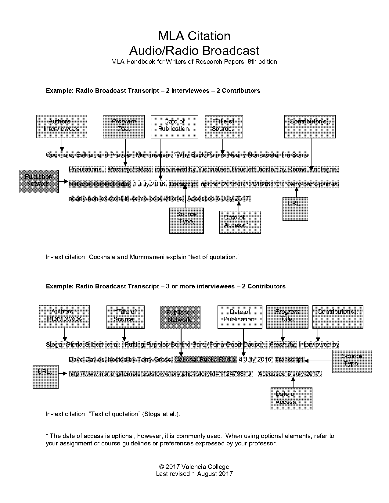 apa reference radio broadcast