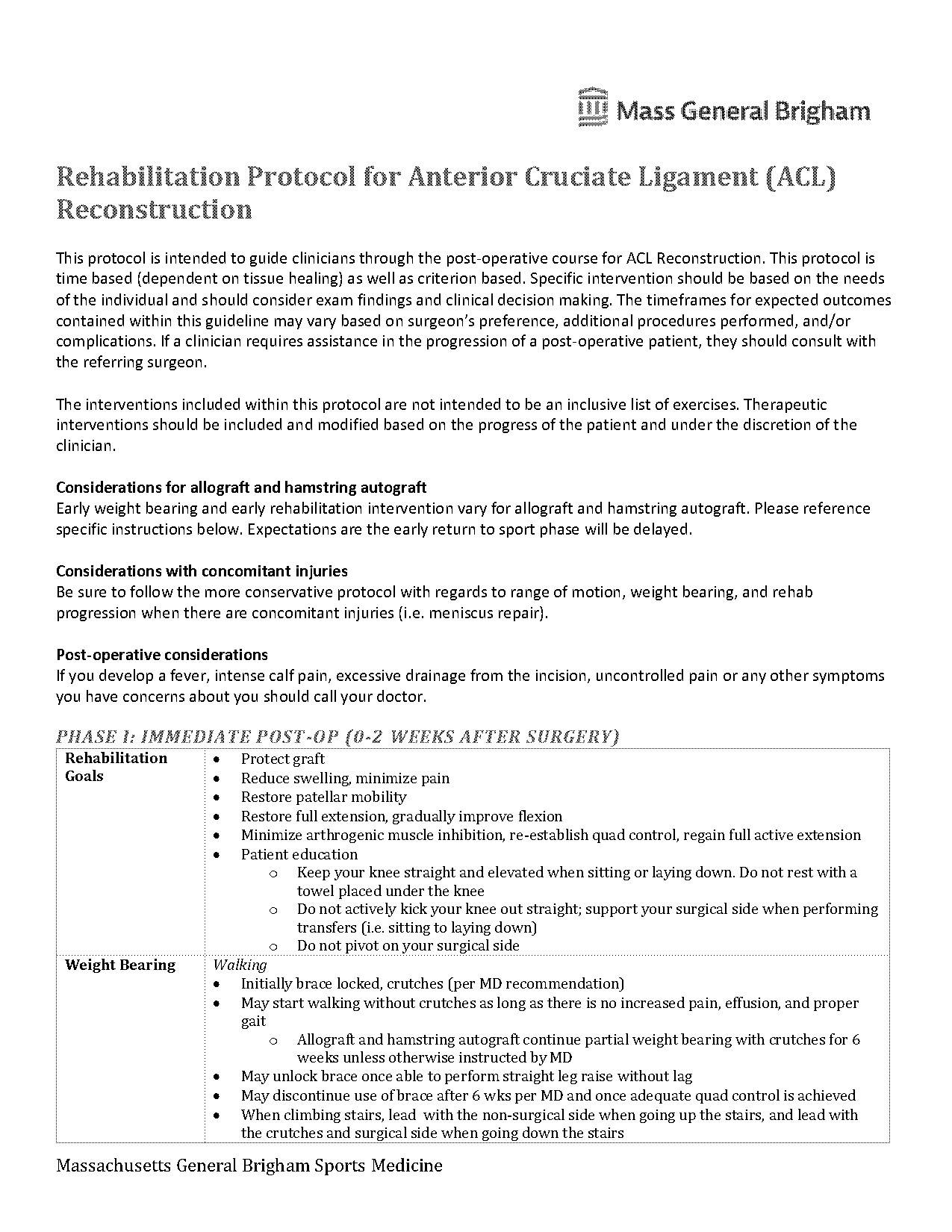 acl rehab pt protocol