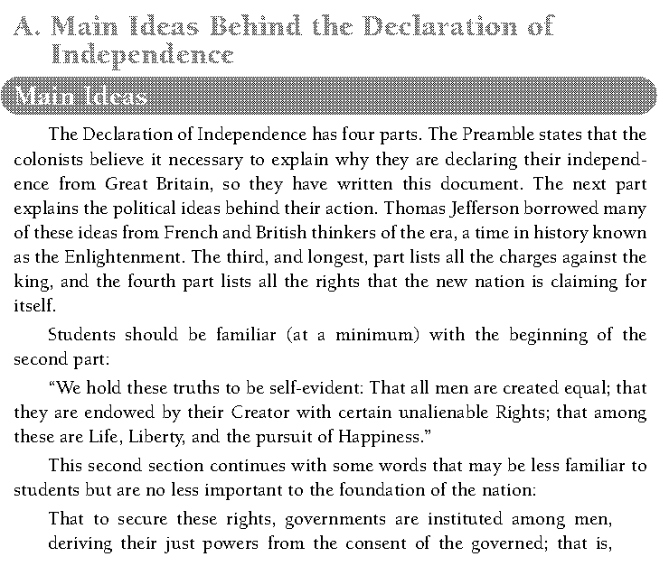 the main idea of the declaration of independence