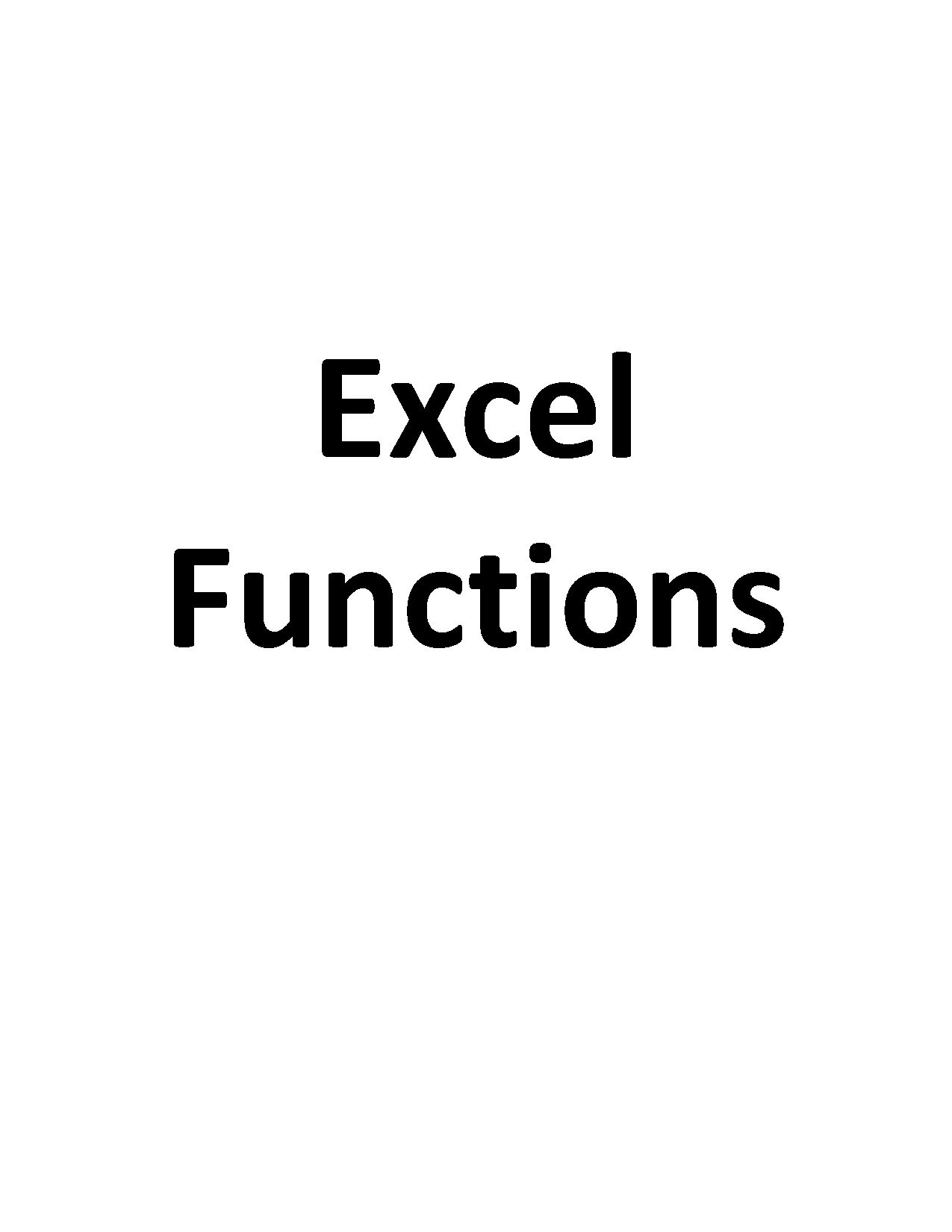 sample excel exercises with answers