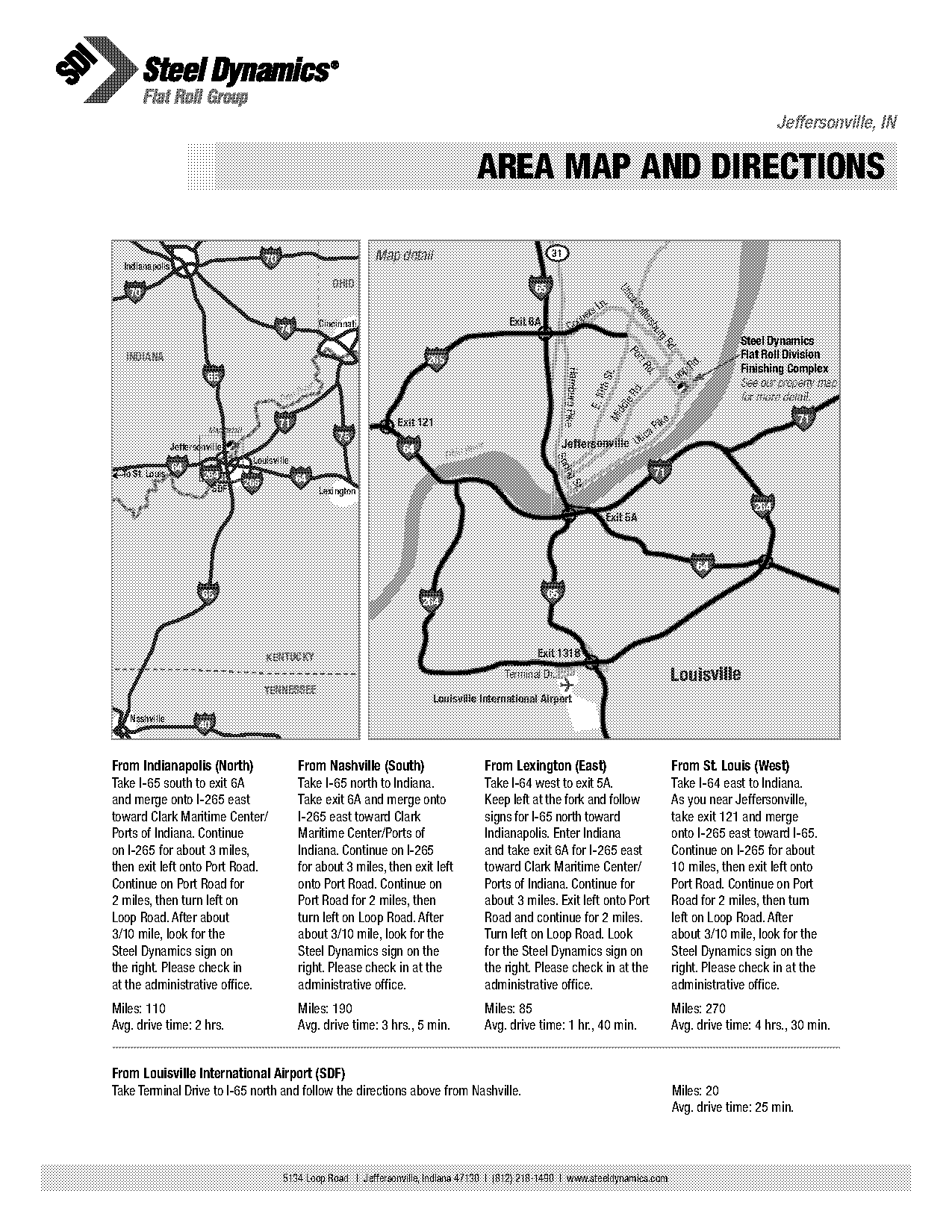 directions indiana to st louis