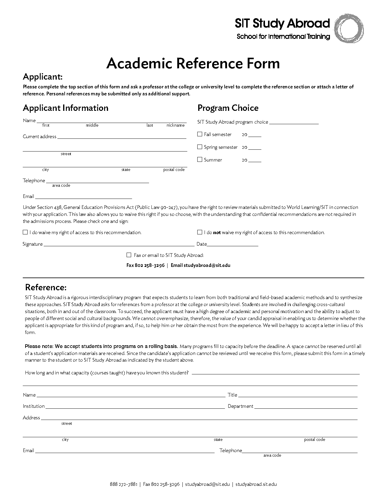 apply abroad recommendation letter