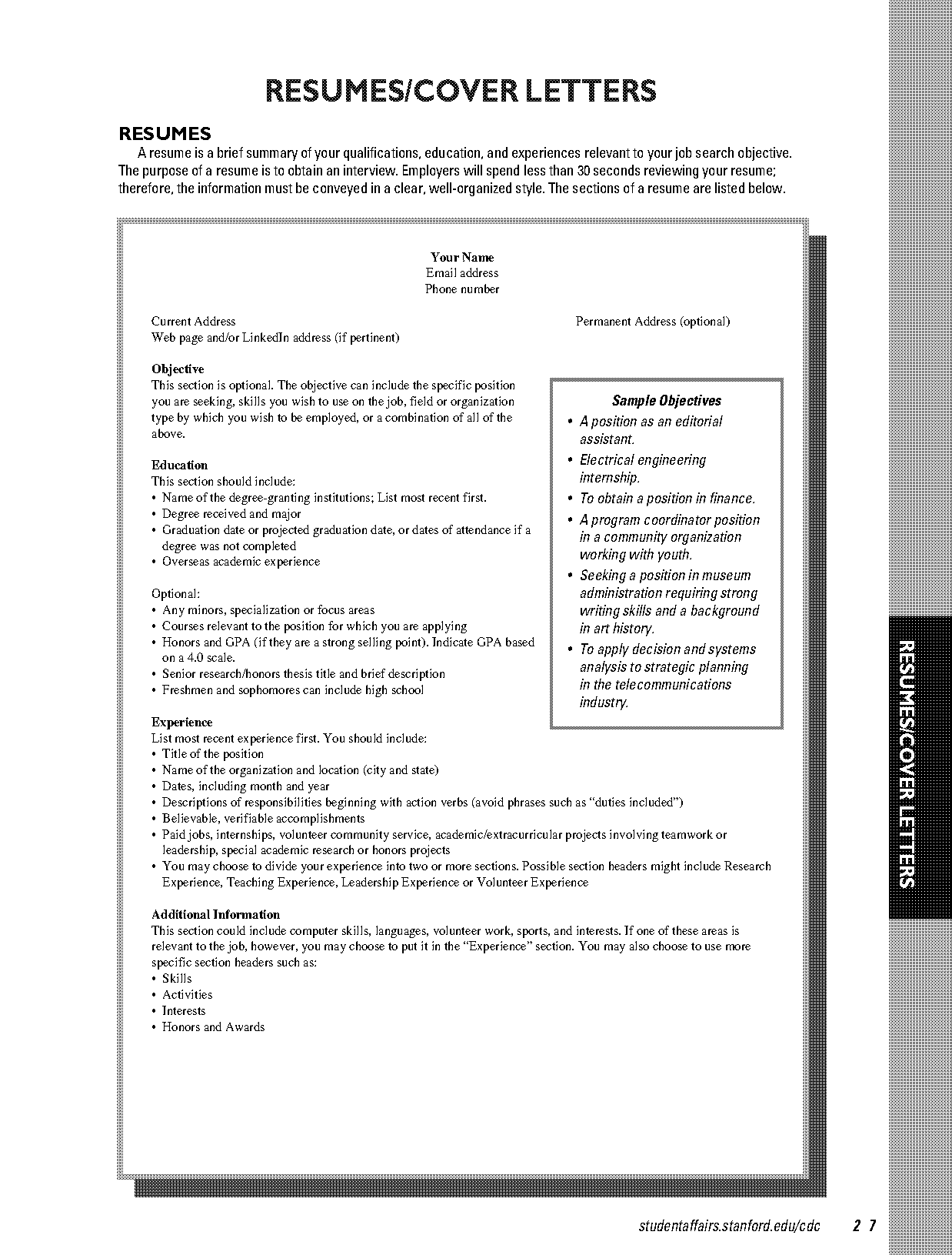 resume objective examples for case manager