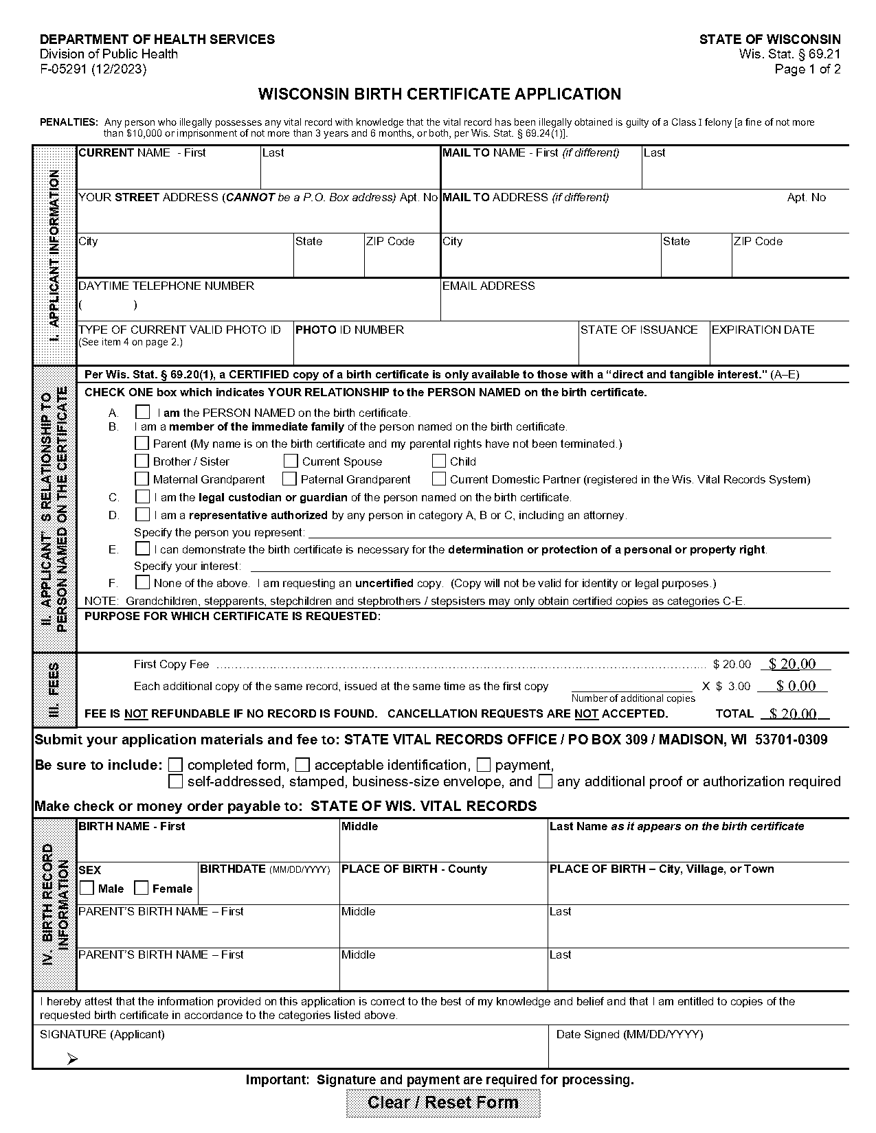 copy of birth certificate value