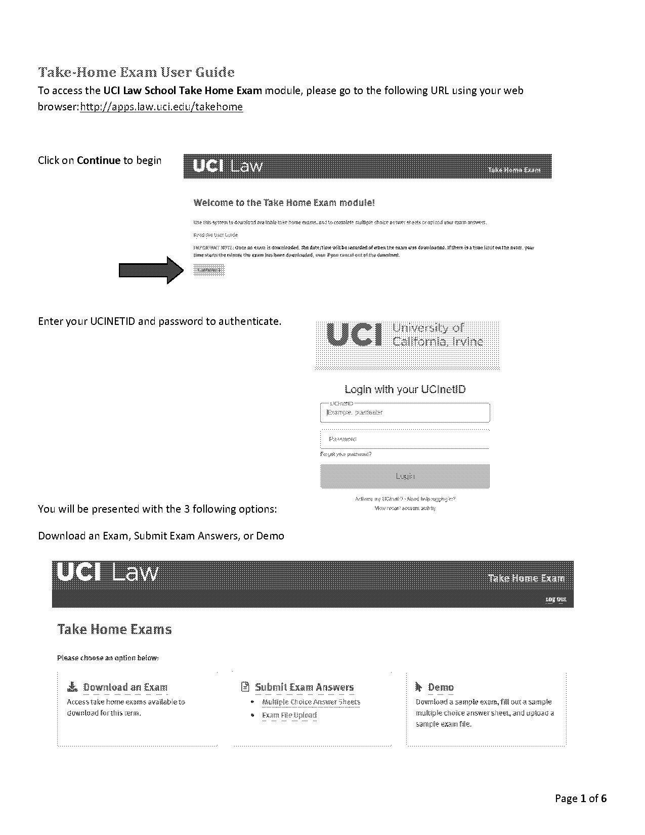 upper level requirement uci law form