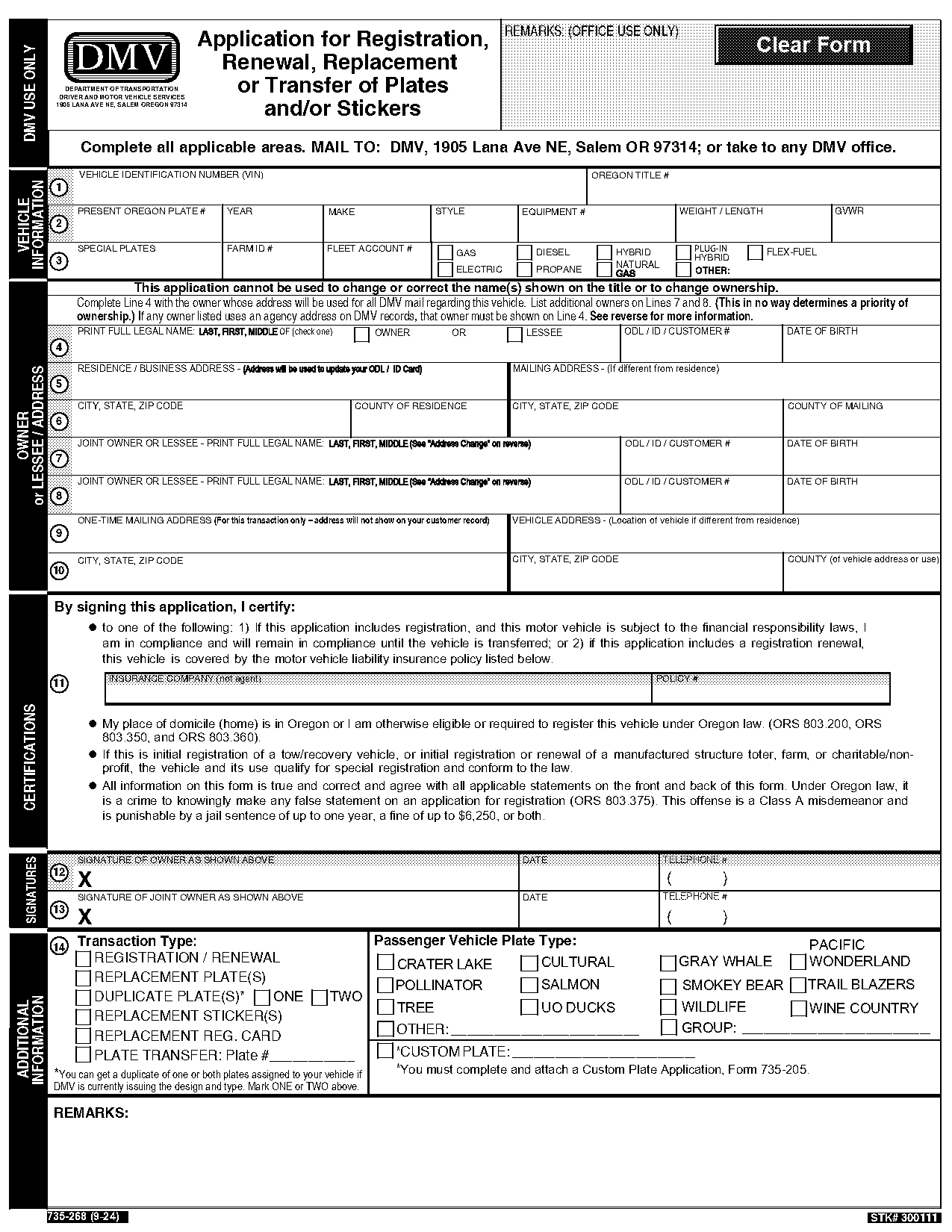 documents requirements for car registration at dmv