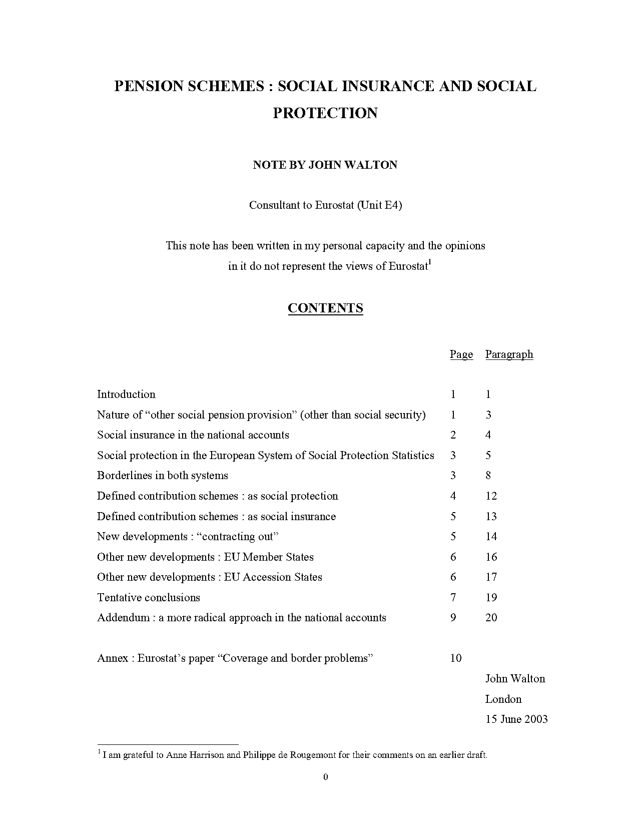 one umbrella scheme pension