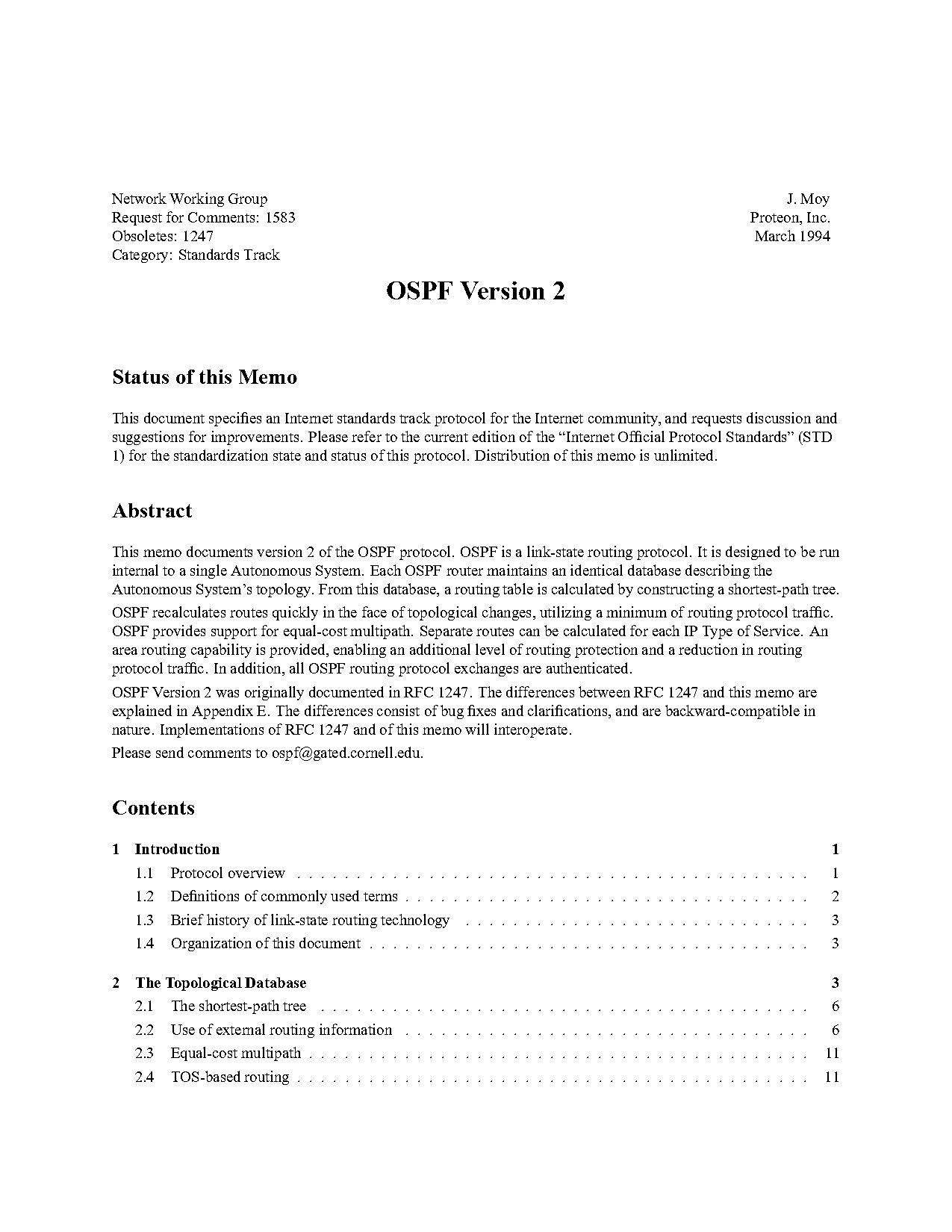 what protocol does ospf use to updates on these interfaces