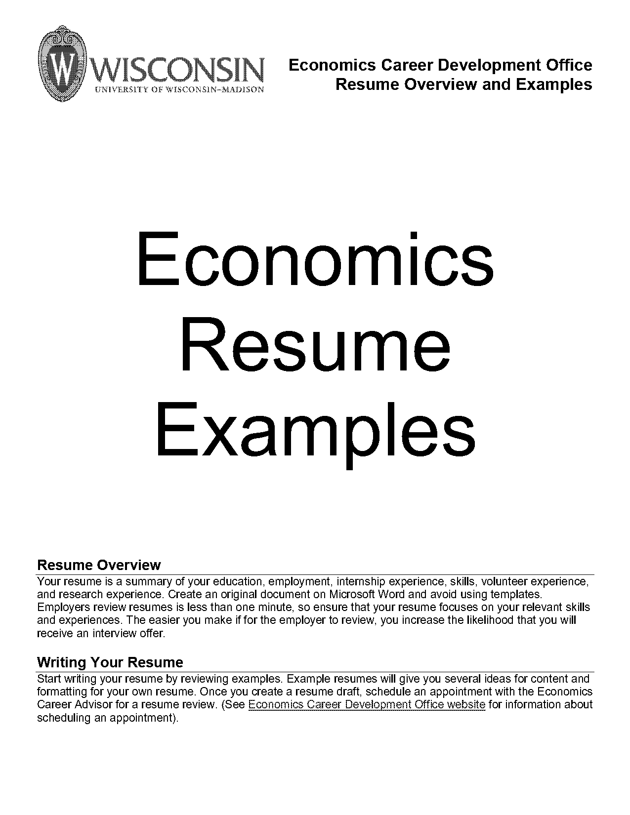 statistics college student resume