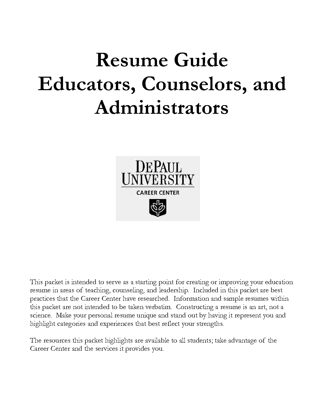 career counseling resume building peer review