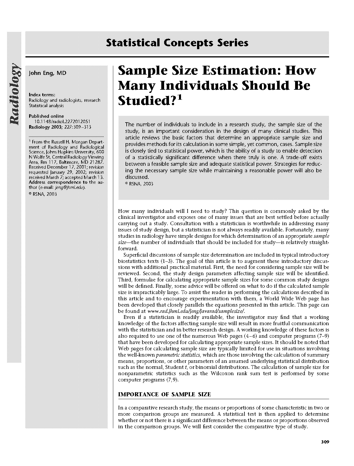 how do you solve for sample size