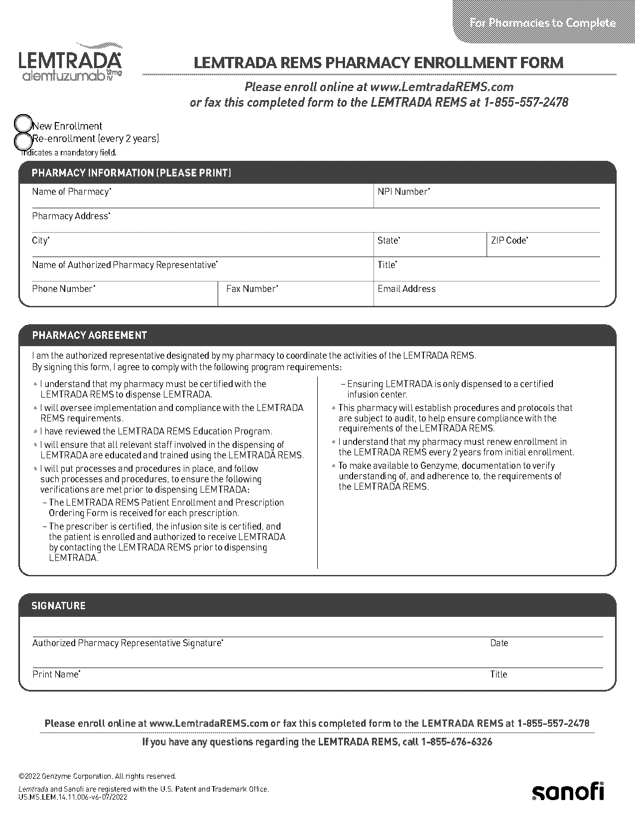 lemtrada rems prescription ordering form