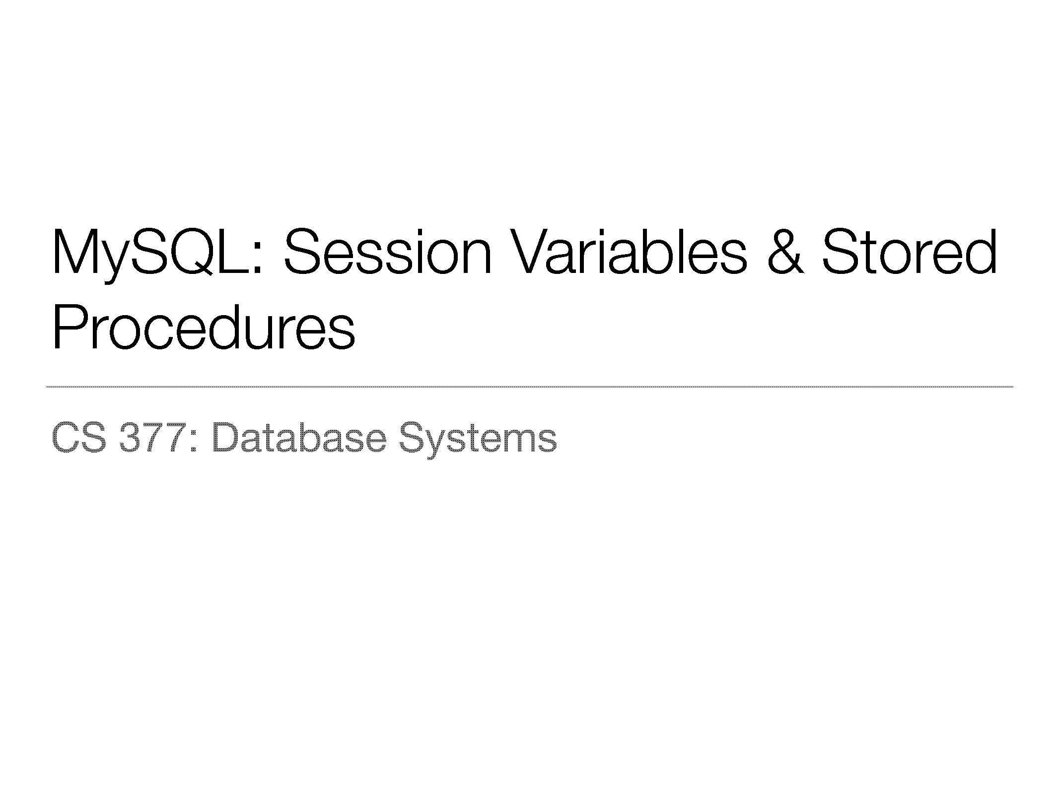 mysql example declare variable