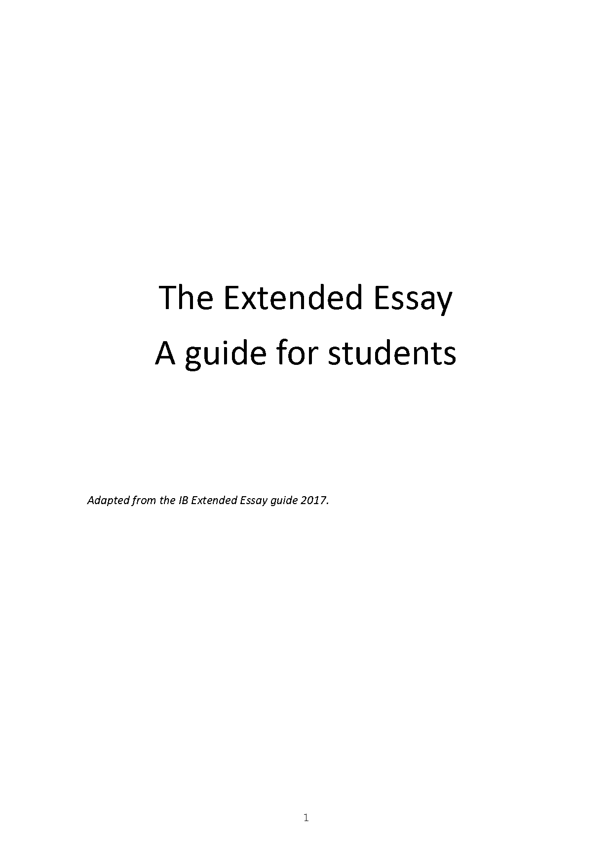 how to write a good extended essay research question