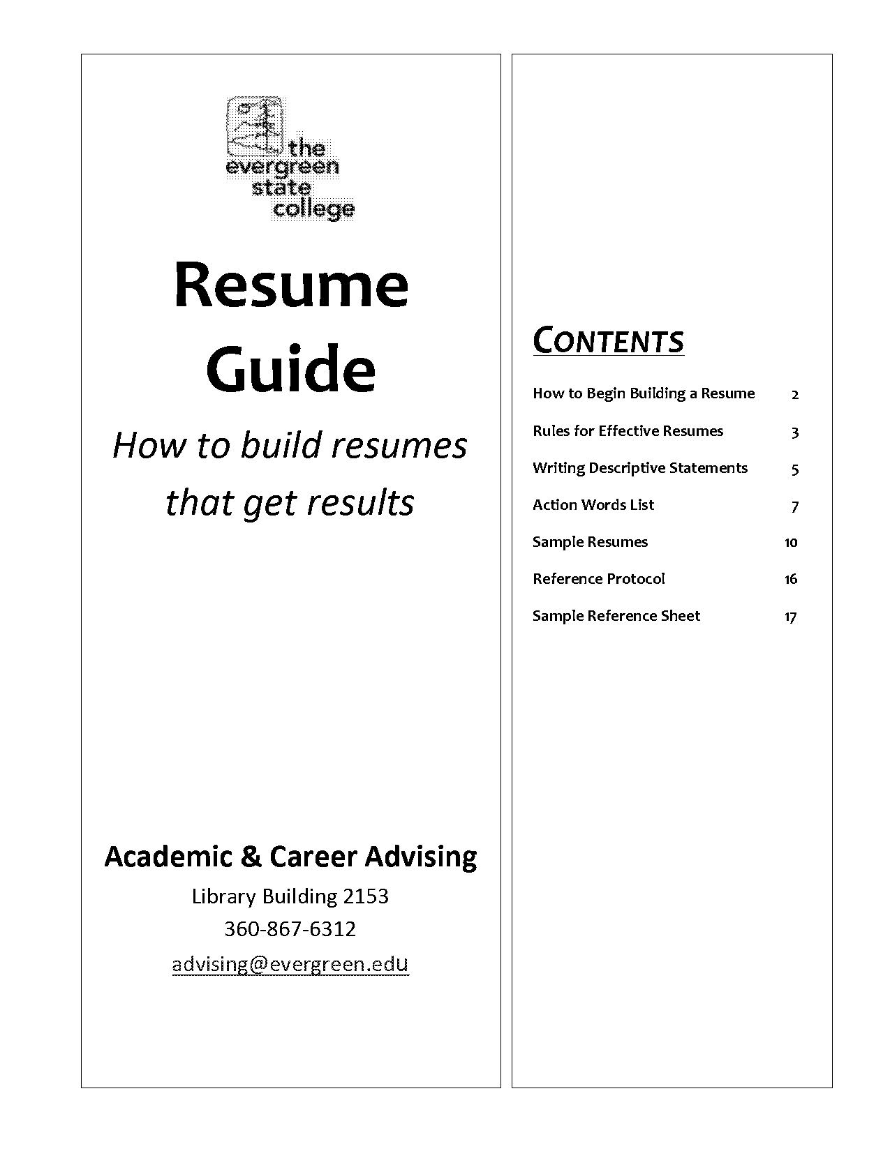 including a reference sheet with resume