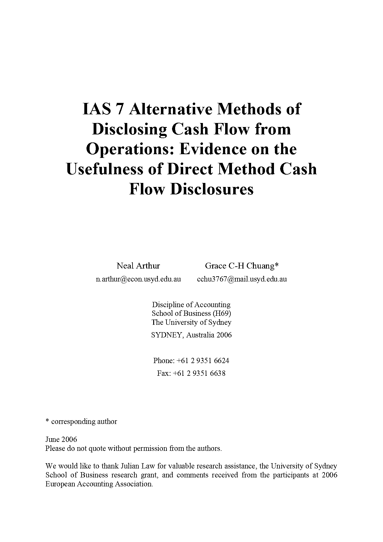 indirect cash flow accounts receivable