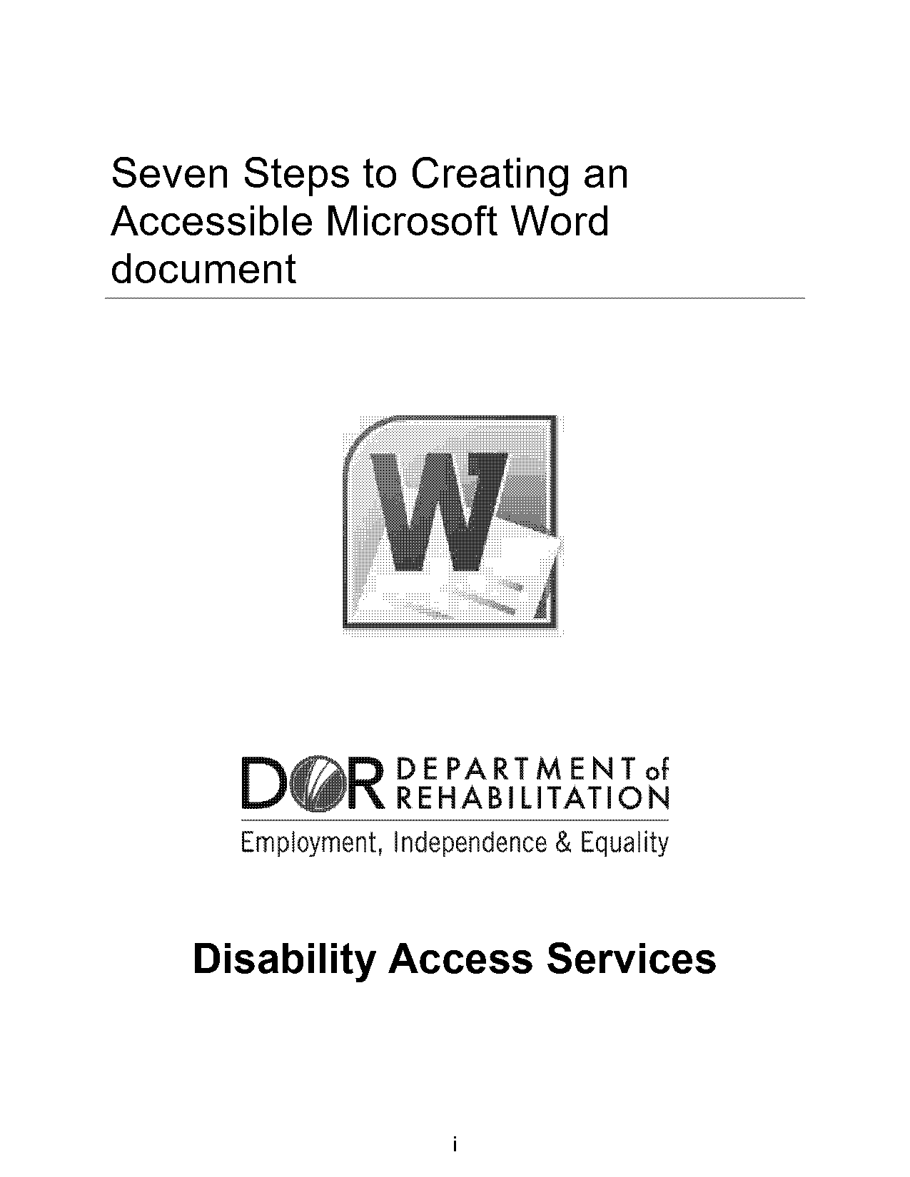 how to create an accessible word document