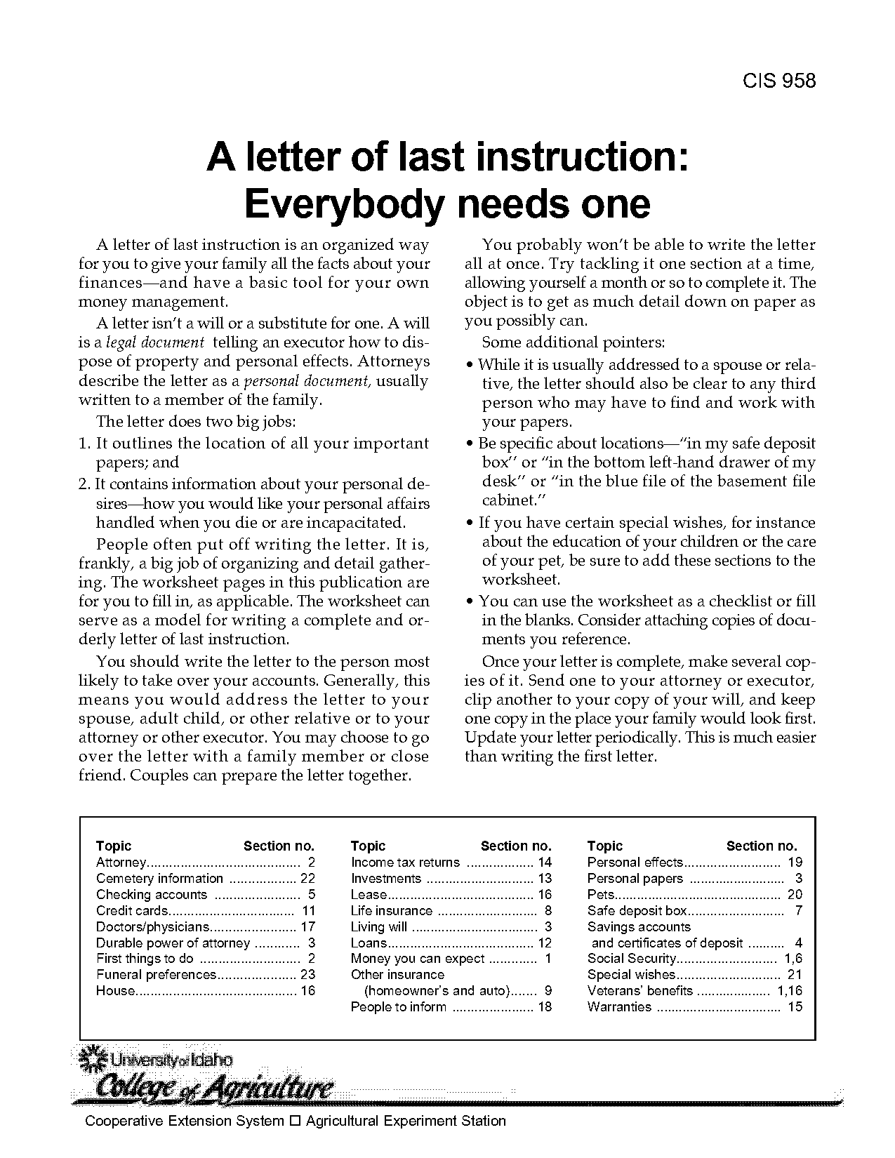 how to write a direction letter