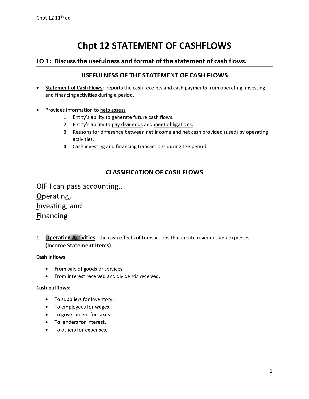 indirect cash flow accounts receivable