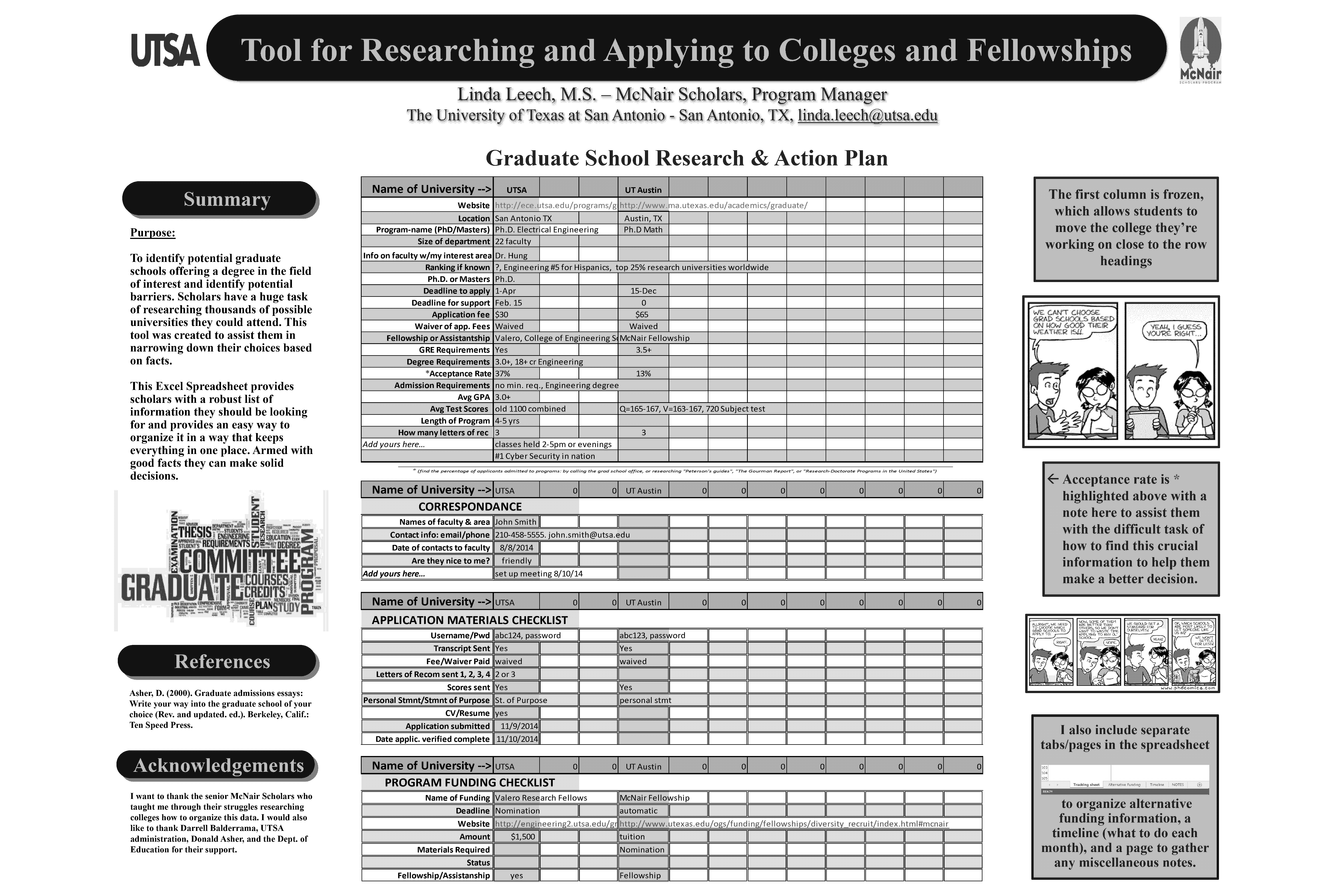 graduate school search template