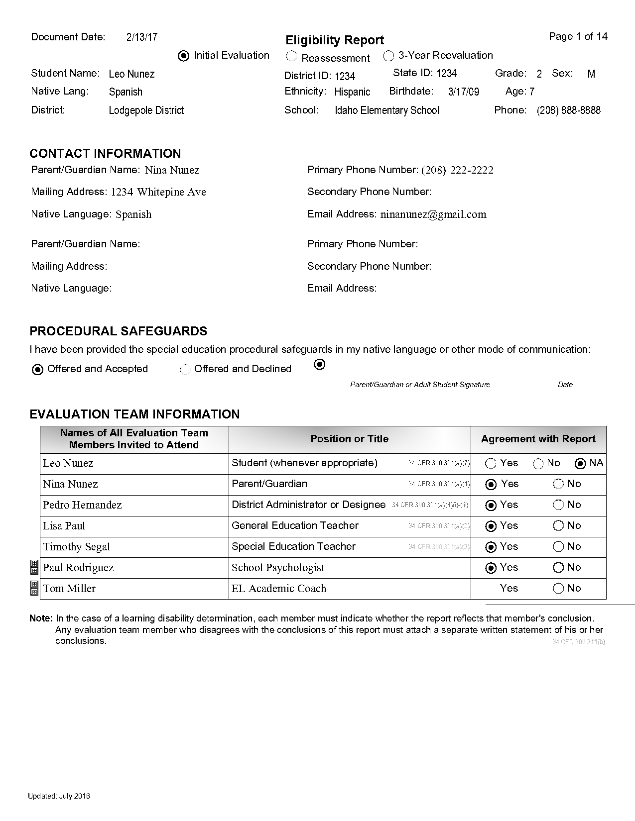 kaufman assessment battery for children second edition sample report