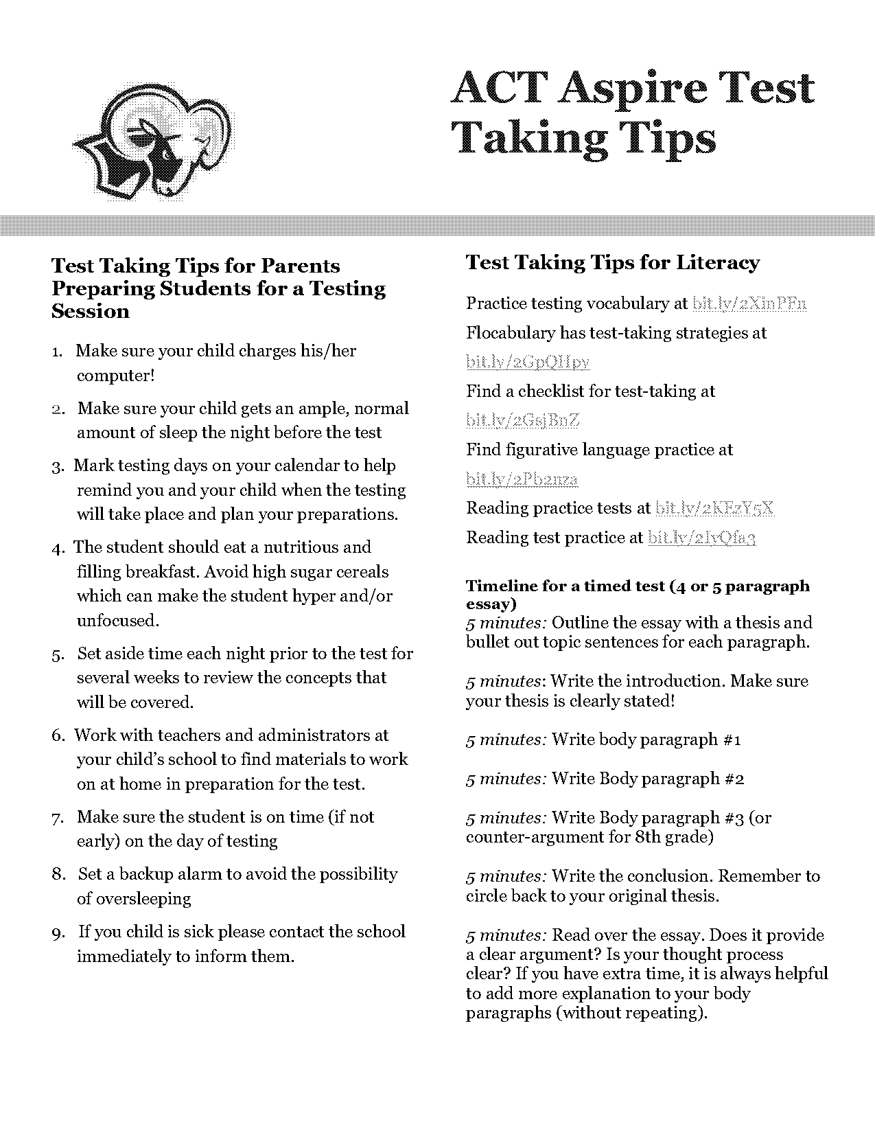 act aspire test length