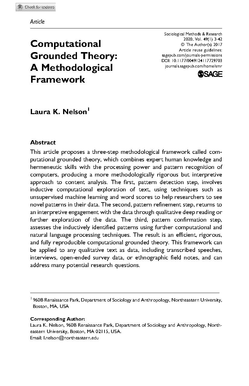 journal articles on grounded theory