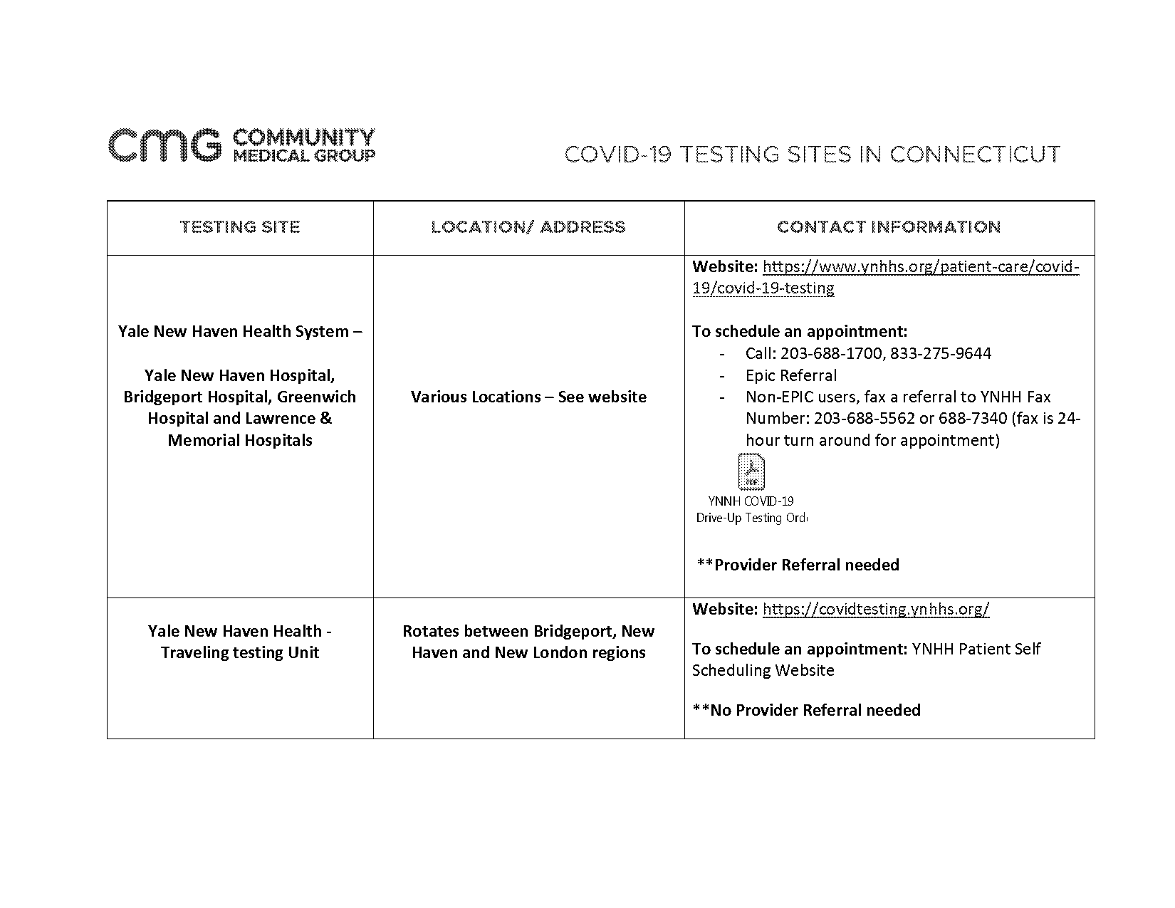 covid testing near me no referral required